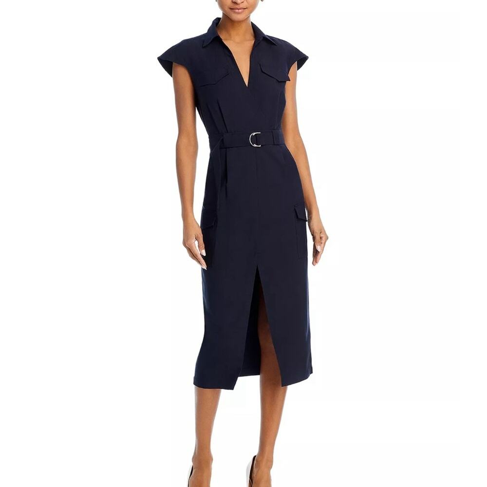 DEREK LAM 10 Crosby Lucy Utility Shirtdress Navy Size 0 NWT*
